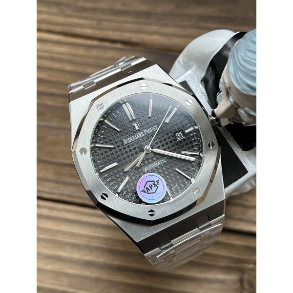 APSF V2 오데마피게 로얄오크 15400 블랙다이얼 스틸브레이슬릿