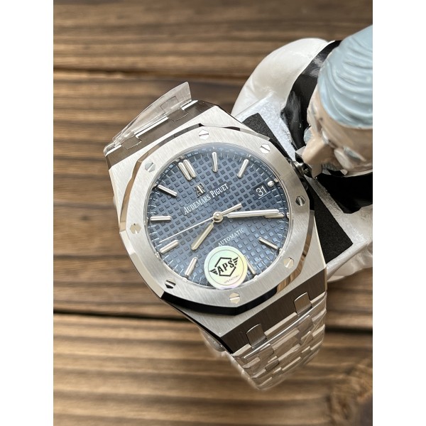 APSF 오데마피게 로얄오크 37미리 15450 블루텍스쳐다이얼 스틸브레이슬릿 