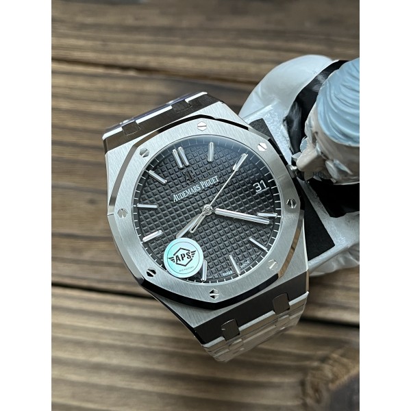 APSF V2 오데마피게 로얄오크 15500 블랙다이얼 스틸브레이슬릿