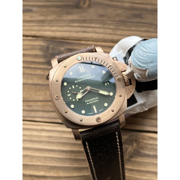VSF 파네라이 PAM382 브론조 그린다이얼 가죽스트랩
