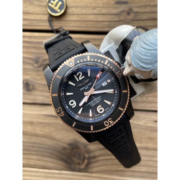 TF 브라이틀링 콜트 오토매틱 44mm 블루 다이얼 러버 스트랩