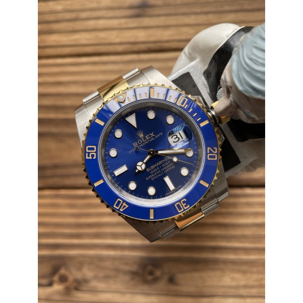 (자체제작) 롤렉스 서브마리너 청콤 블루 콤비 40mm