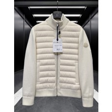 몽클레르 Cardigan Tricot 남성 울 캐시미어 다운 니트 가디건 아이보리