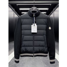 몽클레르 Cardigan Tricot 남성 코튼 니트 구스다운 경량 패딩 가디건 블랙