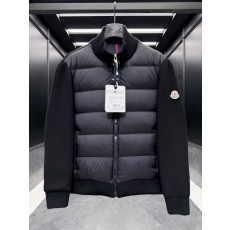 몽클레르 Cardigan Tricot 남성 울 경량 구스다운 니트 패딩 가디건 블랙
