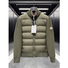 몽클레르 Cardigan Tricot 남성 울 구스다운 니트 패딩 가디건 그린