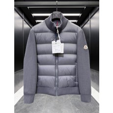 몽클레르 Cardigan Tricot 남성 울 구스다운 니트 패딩 가디건 그레이