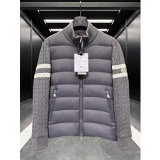 몽클레르 Cardigan 남성 울 캐시미어 다운 패딩 집업 가디건 그레이