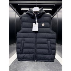 몽클레르 Marseillan 남성 후드 구스다운 패딩 베스트 블랙