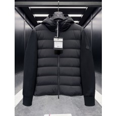 몽클레르 Cardigan Tricot 남성 경량 후드 울 믹스 다운 가디건 블랙